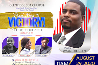 design a first class social media,church flyer design in 4 hours