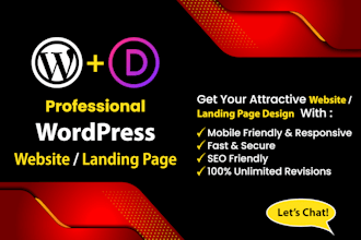 design wordpress website or landing page with divi theme or divi builder