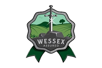 design classy brand assured logo for meat products