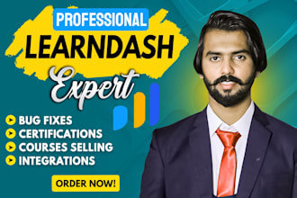 develop wordpress learndash lms website or learndash website