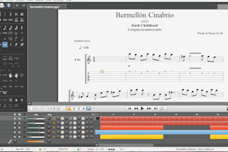 compose any song and arragement with guitar pro