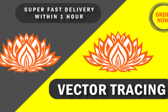vector trace, redraw, vectorize logo or image to vector