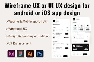 Hot Review!  do wireframe UX or UI UX design for android or ios app
