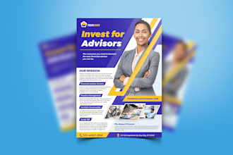 design a professional business and event, flyers brochures