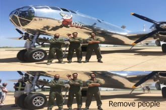 add remove people, objects from photo by photoshop