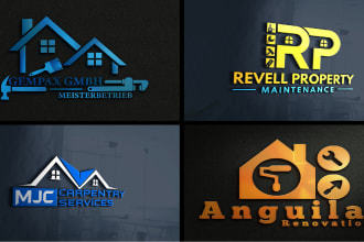 make unique home repair, remodeling, painting, roofing, handyman logo