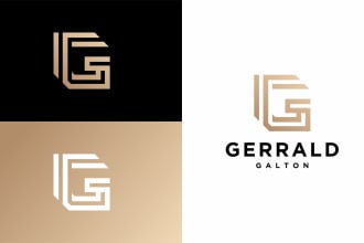 design unique monogram initial logo