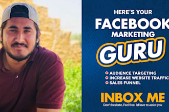 be your facebook ads manager and fb marketing promotion
