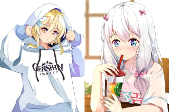 draw kawaii girl anime style