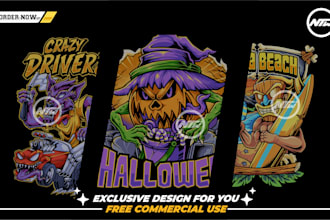 draw character illustration streetwear for t shirts