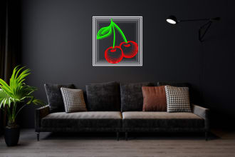 design neon mirror logo