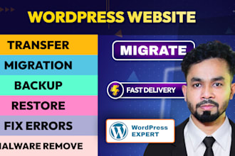 transfer, move, migrate or clone wordpress website to new hosting or domain