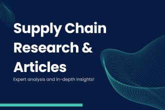 write research articles on supply chain and logistics