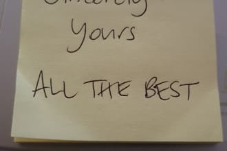 handwrite a letter or card on your behalf to send within australia