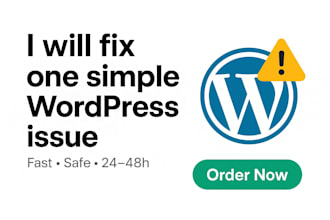 fix one simple wordpress issue fast