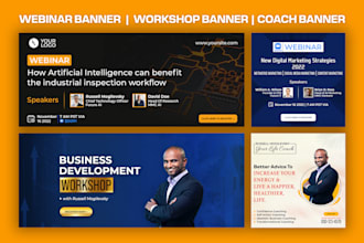design facebook cover, webinar banner, workshop banner ads