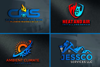 do modern real estate construction plumbing and heating logo