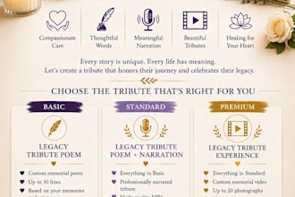 deliver a custom legacy tribute