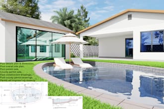 create swimming pool plan permit sets drawings