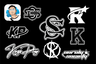 create logo initial streetwear, freestyle clothing design