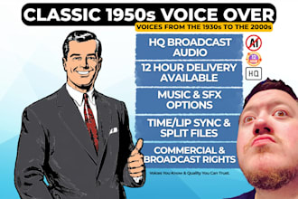 be your 1950s or 2000s classic announcer voice