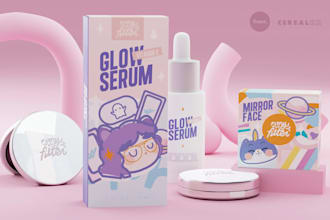 design a cute product packaging or label