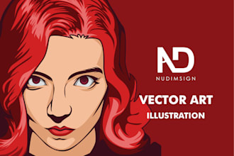turn your picture into a beautiful vector cartoon art