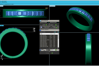 make a 3d jewelry design with optional rendered file
