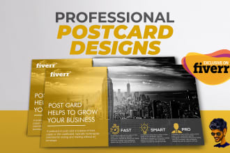 create professional modern postcard designs