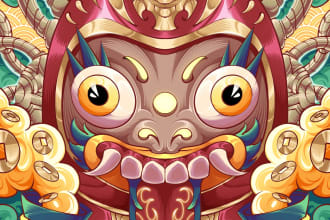 design awesome unique illustration for tshirts and merchandise