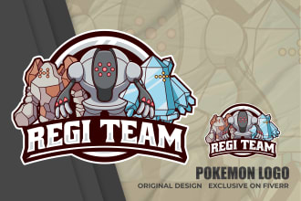 design an amazing pokemon logo for kick, twitch, youtube, and more