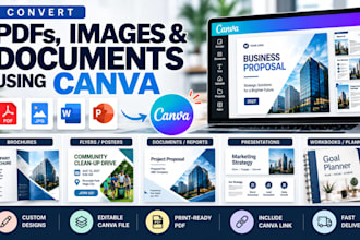 convert pdfs, images, and documents using canva
