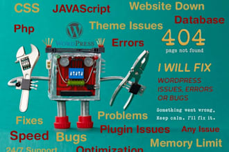 fix wordpress issues, error, or bug super fast