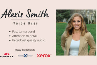 record your american female voice over