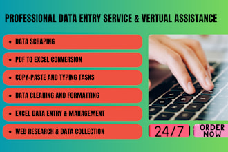be your data entry operator and web researcher