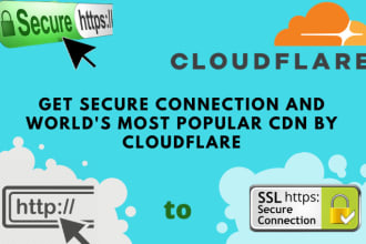 setup cloudflare cdn, ssl certificate to secure website