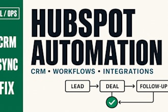 set up hubspot CRM workflows, automations and integrations