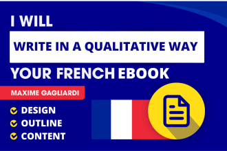 write you a high quality ebook in french