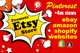 promote etsy, amazon, shopify store to pinterest