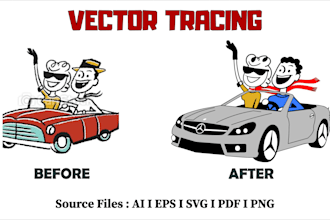 recreate any low quality raster image to high quality vector image
