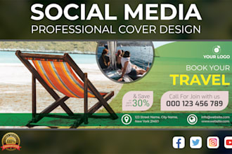 create professional  social media cover banner