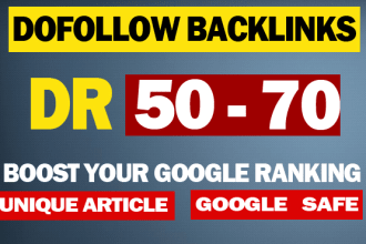 link building DR 50 to 70 dofollow seo backlinks website ranking