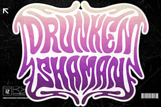 make hand drawn 80s 90s stoner logo
