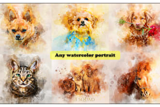 paint an amazing watercolor portrait of your pets