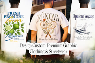 do custom graphic streetwear tshirt design and premium clothing