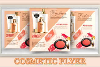 design cosmetic label and flyer, fashion, nail art, eyelashes, and brand logo