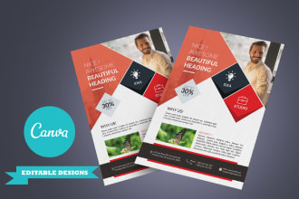 design flyer brochure resume in canva within 16 hours