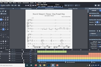 create sheet music, tab, sibelius or PDF out of any audio