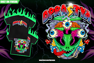 create custom stylish streetwear t shirt design