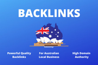 create 12 australian local da backlinks manually